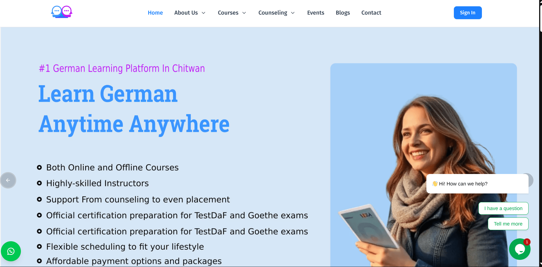 Sprachenzentrum e-learning platform